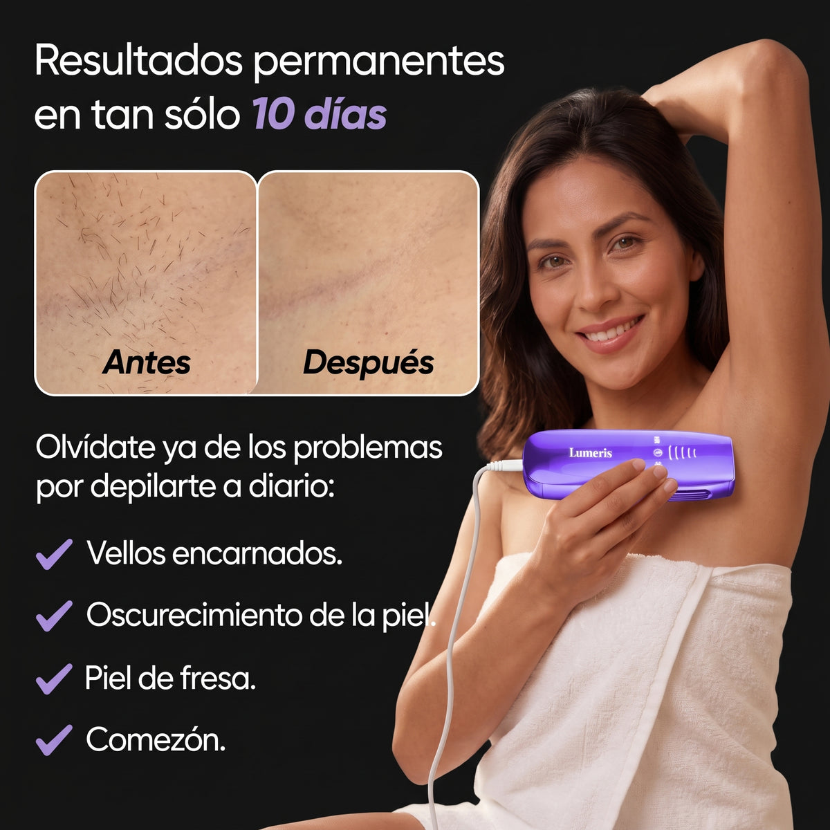 Lumeris® | Depilación láser permanente desde casa